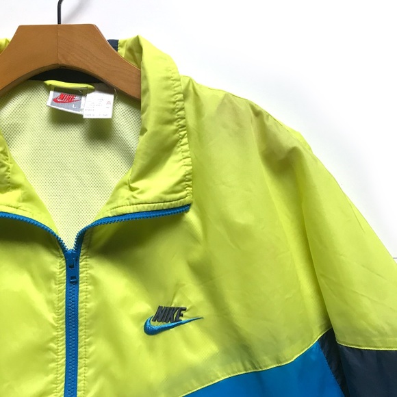 Nike Other - Nike | 90’s Vintage Blue Yellow Zip Up Windbreaker